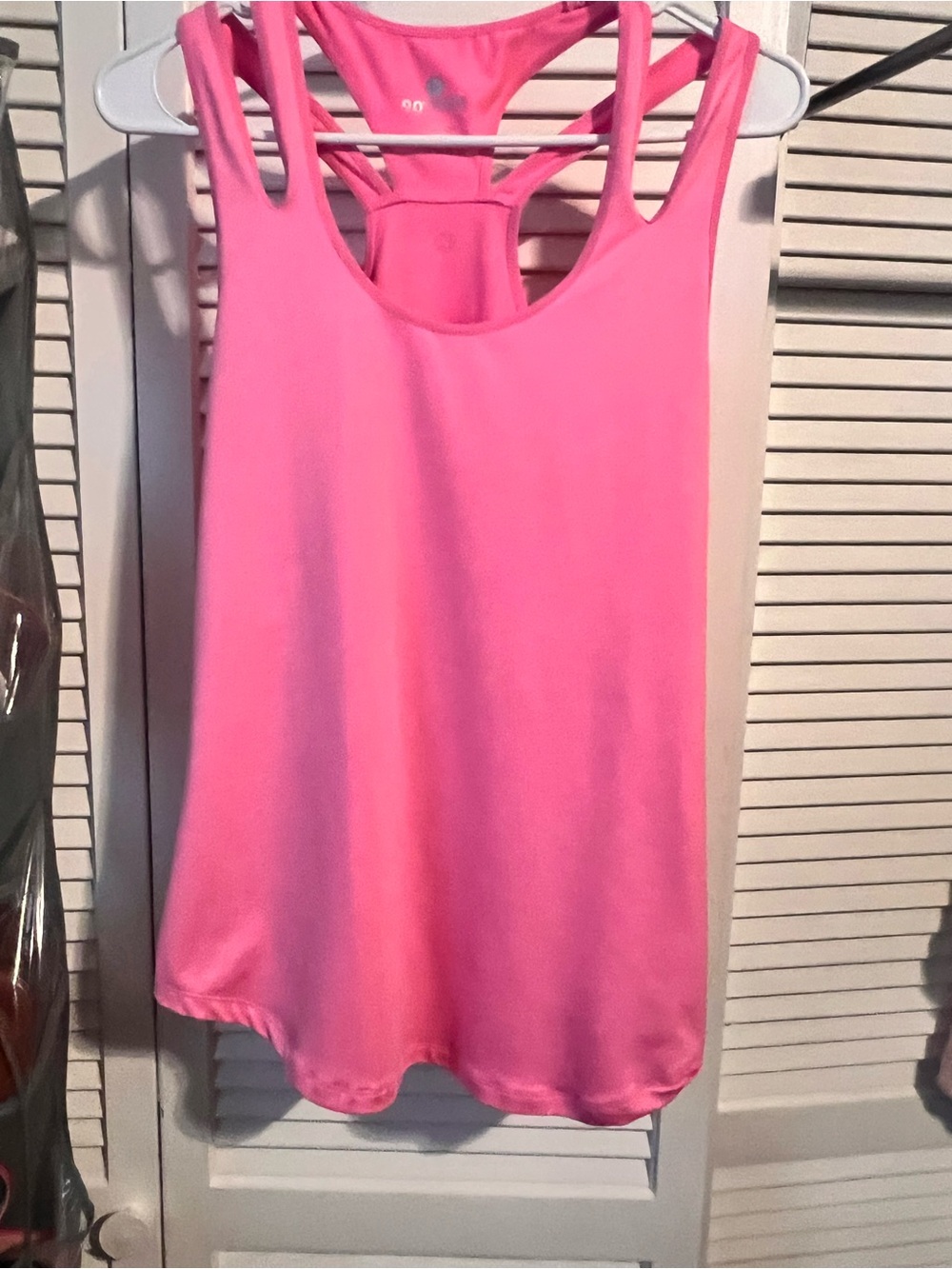 90 Degree By Reflex Neon Pink Racerback Tank Top L